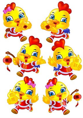 鸡年卡通形象源文件